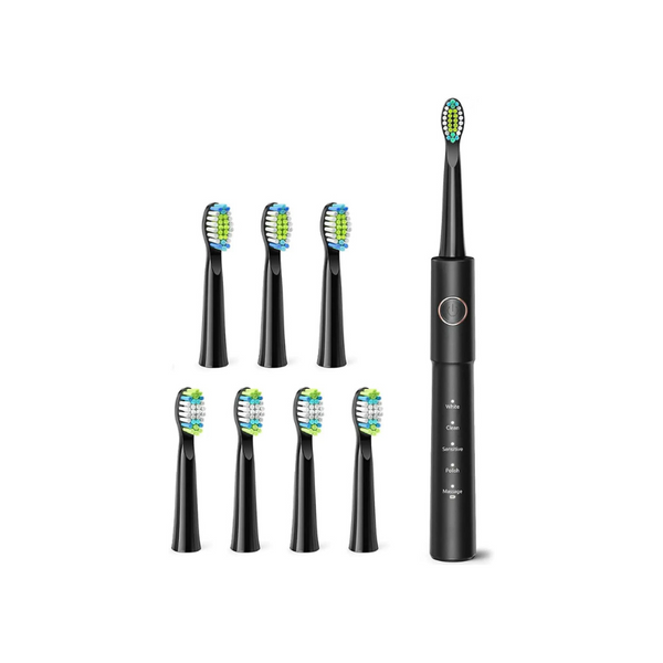 Cepillo de dientes eléctrico con 5 modos y 8 cabezales.