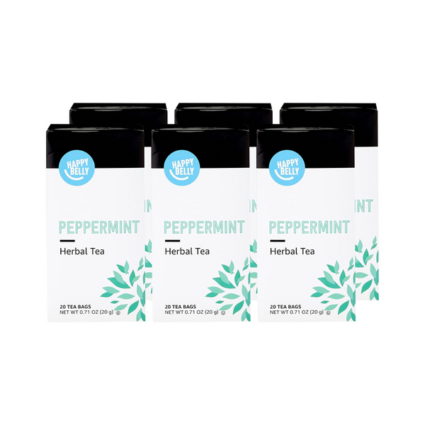 120 bolsitas de té de hierbas de menta Happy Belly
