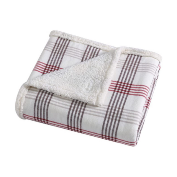50" x 60" Eddie Bauer Ultra-Plush Reversible Sherpa Fleece Throw Blanket