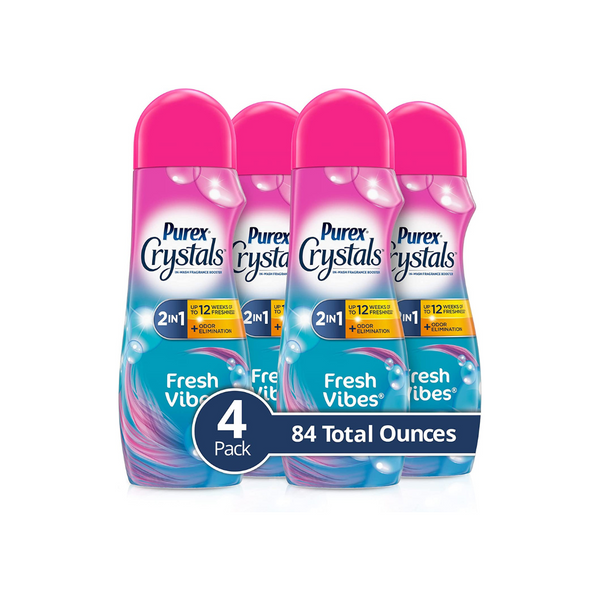 Obtenga 2 paquetes de fragancia para lavado y potenciador de aroma Purex Crystals de 4 quilates