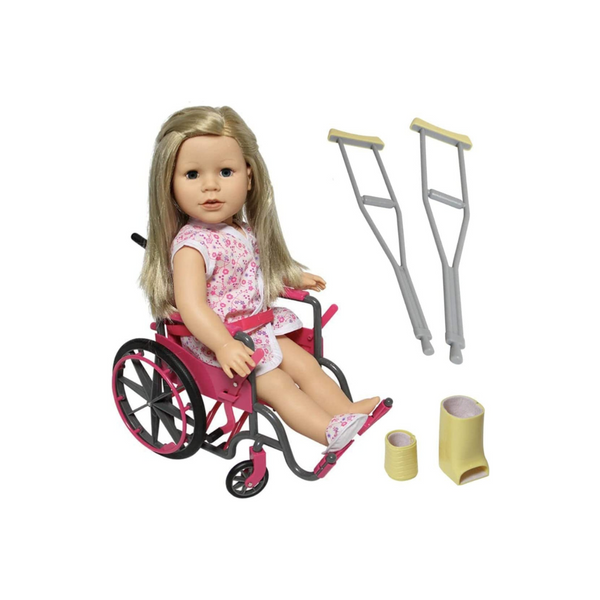 New York Doll Collection Doll Wheelchair Set with Accessories
