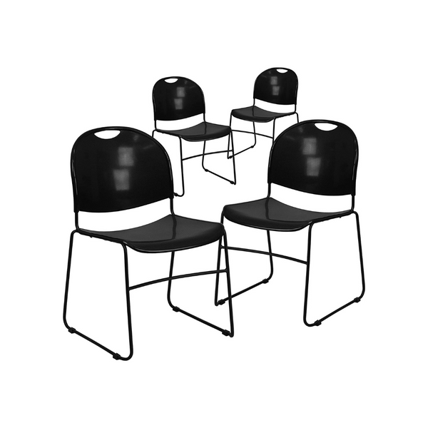 Set of 4 Flash Furniture Stack Chairs