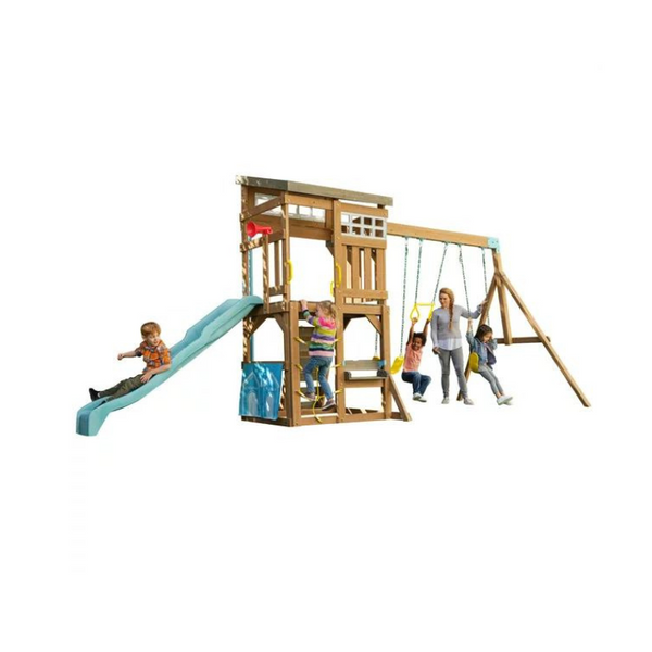 KidKraft Modern Outdoor Wooden Swing Set / Playset PzDeals