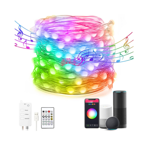 32.8ft Smart Fairy Lights Works with Alexa Google