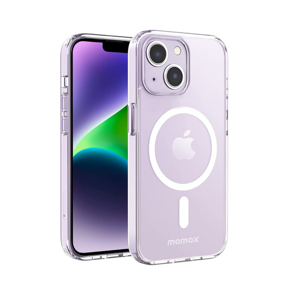 MOMAX Funda magnética transparente para iPhone 14, compatible con Magsafe