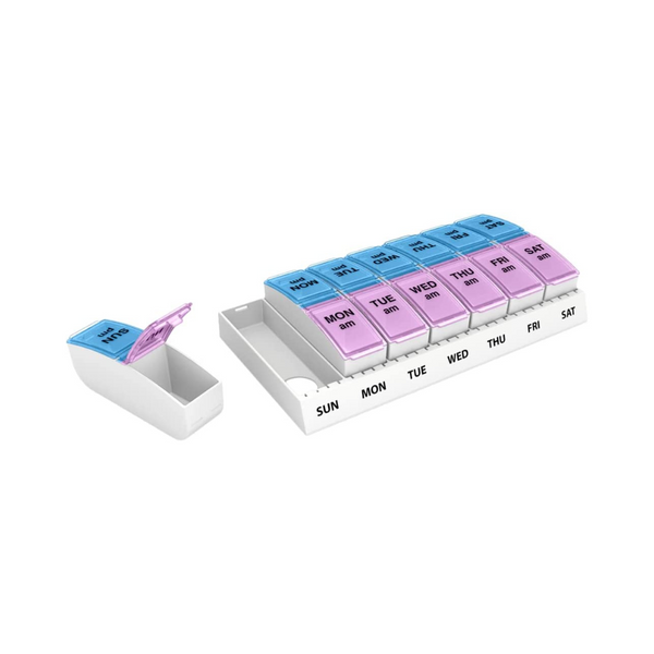 Ezy Dose Weekly AM/PM Travel Pill Organizer/Planner (Small)