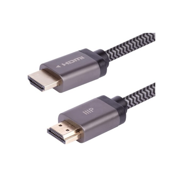 Cable HDMI 2.1 trenzado Monoprice de 48 Gbps 8K de 10 pies (negro)