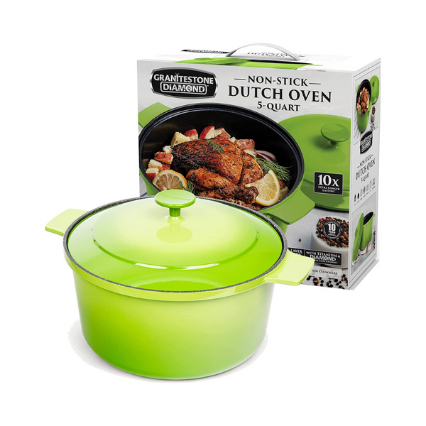 Granitestone Dutch Oven, 5 Quart Ultra Nonstick