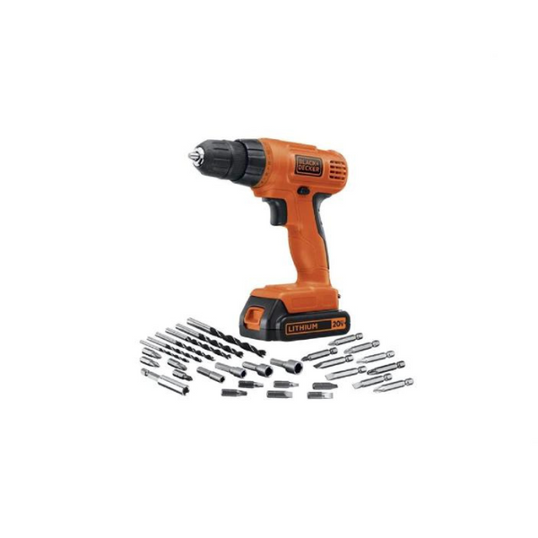 Kit de taladro/destornillador inalámbrico Black+Decker 20V Max Power Connect de 30 piezas