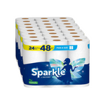 24 Double Rolls (= 48 Reg Rolls) of Sparkle Pick-A-Size Paper Towels