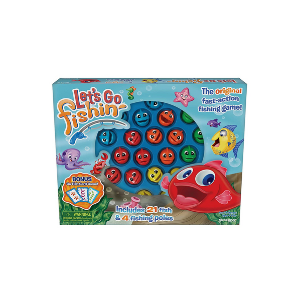 Pressman 58 Let's Go Fishin' Juego combinado, incluye juego de cartas Go Fish