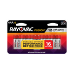 16-Count Rayovac Fusion AAA Alkaline Batteries