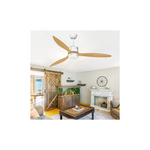 52" Wood Ceiling Fan with Light