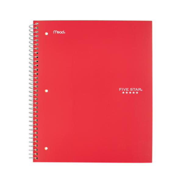 Five Star Wirebound Notebook, 3 Subject, Wide Ruled