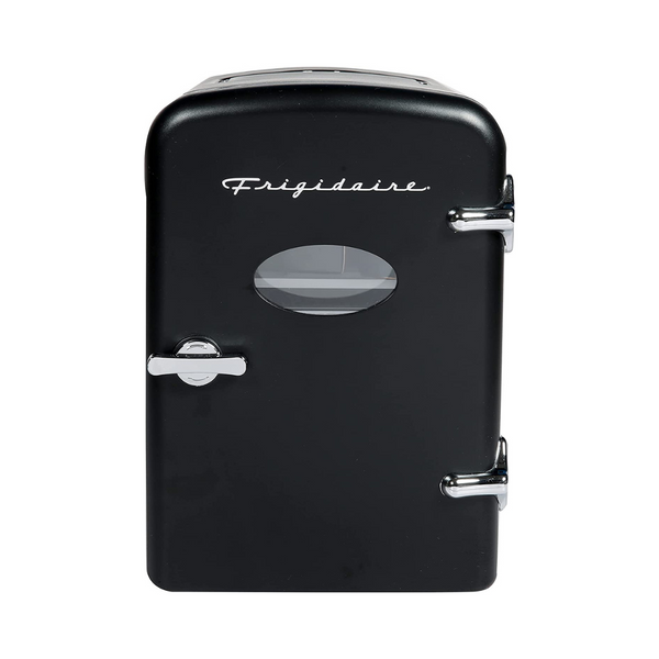 Frigidaire EFMIS175-BLACK Mini refrigerador portátil-Refrigerador compacto de viaje extra grande retro de 9 latas