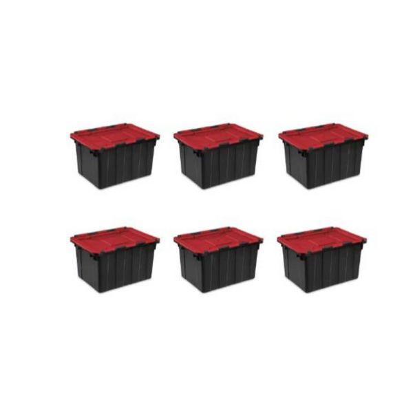 6-Pack Sterilite 12 Gallon/45 Liter Totes