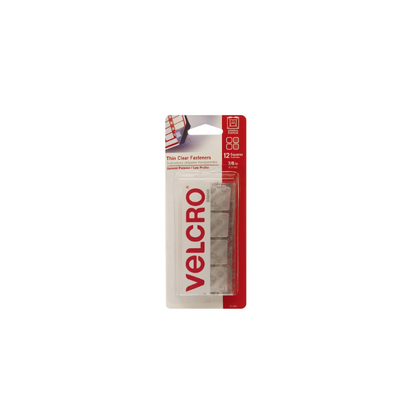 12 Velcro Brand Thin Clear Mounting Squares
