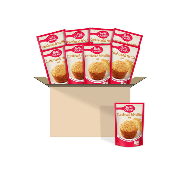 Paquete de 9 mezclas para muffins de pan de maíz Betty Crocker (OU-Dairy)