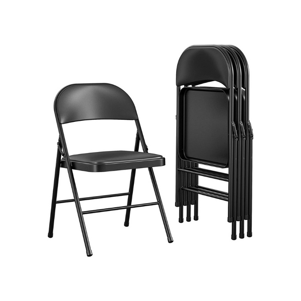 4 COSCO Vinyl Folding Chairs