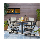5 Piece Sling Swivel Dining Set