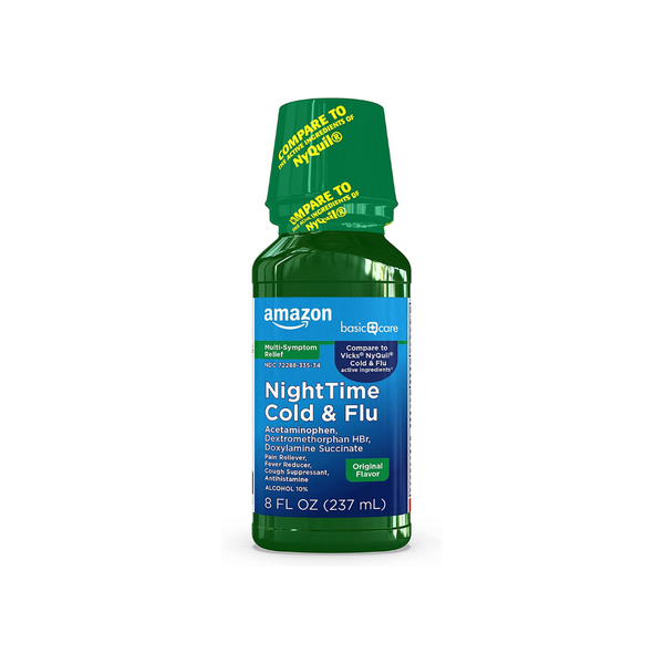8-Oz Amazon Basic Care Nighttime Cold & Flu Relief