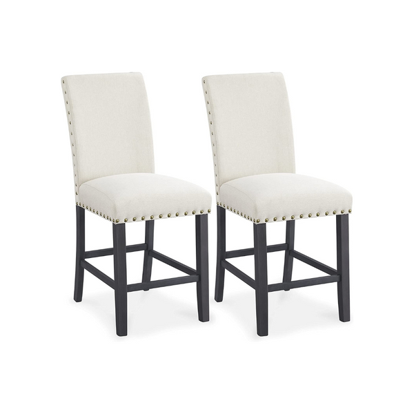2-Pack Signature Design by Ashley Kreabindale Upholstered Barstool with Nailhead Trim