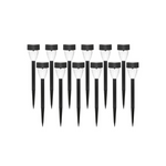 Mainstays Solar Powered Black Tapered LED Path Light (12 Count)