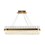 Modern Rectangular Crystal Chandelier