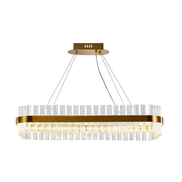 Modern Rectangular Crystal Chandelier