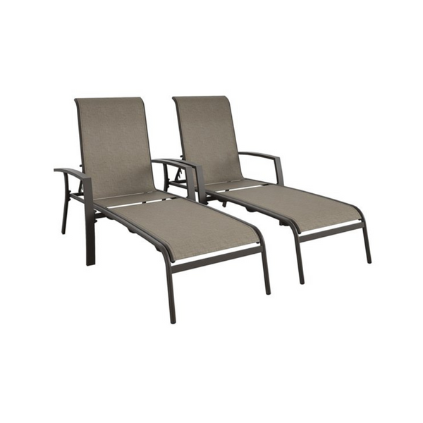 Chaise lounge de aluminio Serene Ridge, paquete de 2