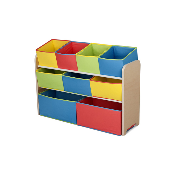 Organizador de almacenamiento de juguetes Delta Children Deluxe con 9 contenedores (2 colores)