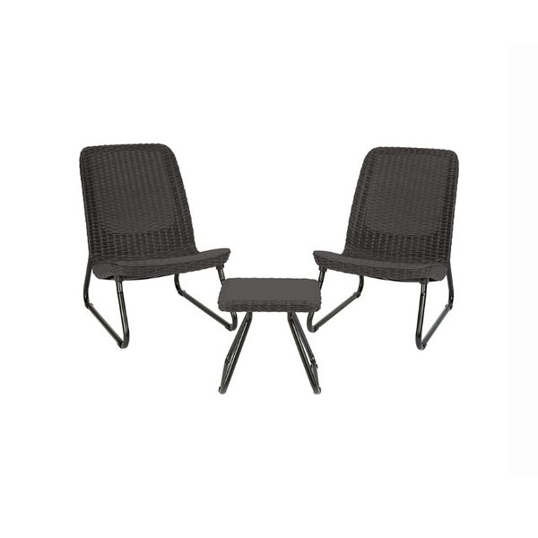 Juego de muebles de jardín de mimbre de resina Keter