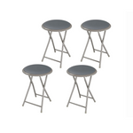 Set of 4 Heavy-Duty Padded Portable Stools
