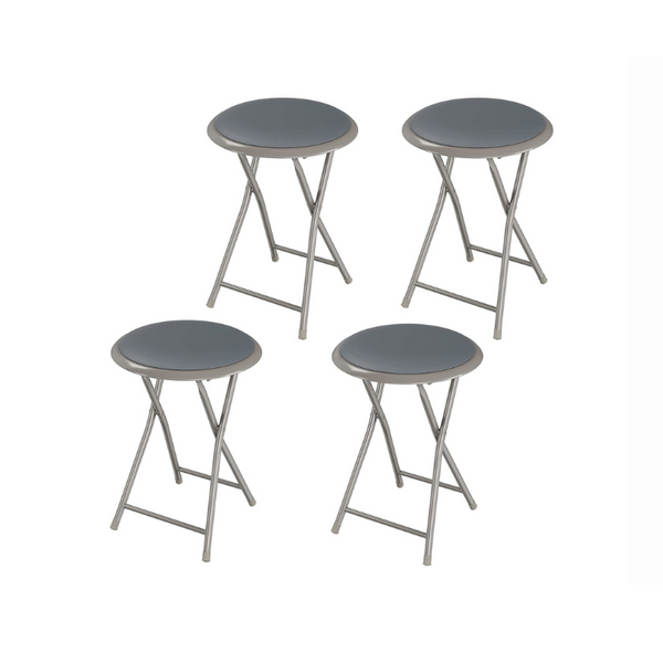 Set of 4 Heavy-Duty Padded Portable Stools