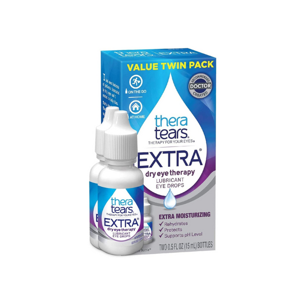 Paquete de 2 gotas lubricantes para ojos TheraTears Extra Dry Eye Therapy