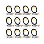 Paquete de 12 luces LED empotrables Hykolity de 6 pulgadas CRI90, 14 W, 1100 lúmenes, regulables