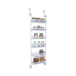 Pro-Mart Smart Design 6-Tier Over The Door Pantry Organizer with 6 Full Baskets