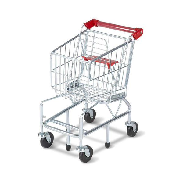 Carro de compras de juguete Melissa &amp; Doug con estructura de metal resistente