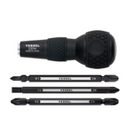 3-Piece 1/4" Hex. Bit Vessel Ball Grip Interchangeable Screwdriver