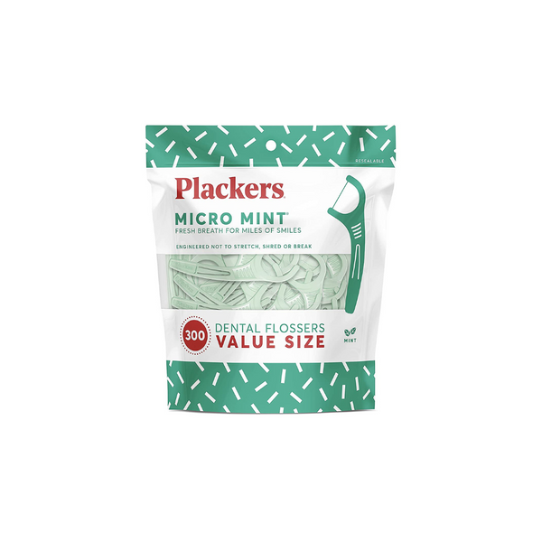 Pack Of 300 Plackers Micro Mint Dental Floss Picks