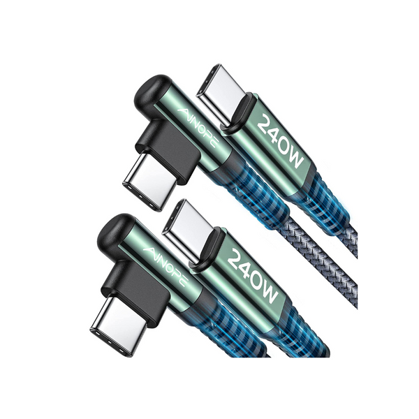 240W USB C to USB C Cable 6.6ft/2Pack, Type C to Type C Cable Fast Charging