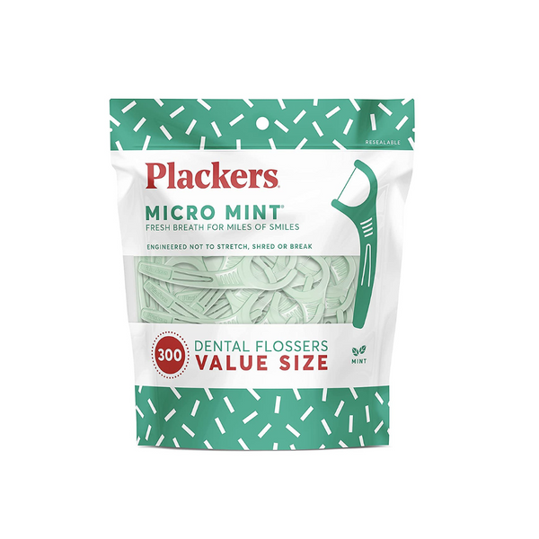300-Count Plackers Micro Mint Dental Floss Picks