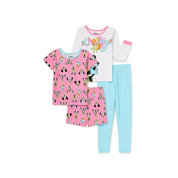 4-Piece Disney Minnie Mouse Girls Pajama Set