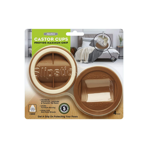 Set Of 4 Slipstick Bed Roller And Furniture Wheel Gripper Caster Cups
