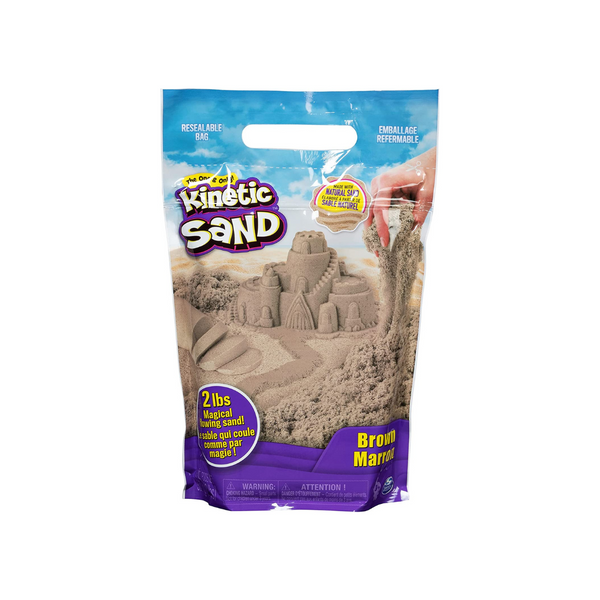 Kinetic Sand, The Original Moldable Sensory Play Sand, Brown, 2 lb. Resealable Bag