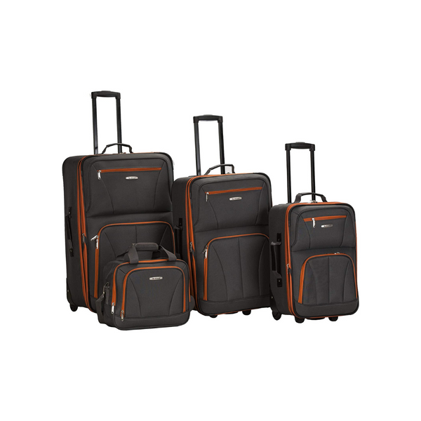 Rockland Journey Softside Upright 4-Piece Luggage Set