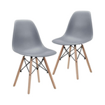 2-Pack CangLong Modern Mid-Century Shell Lounge Chairs