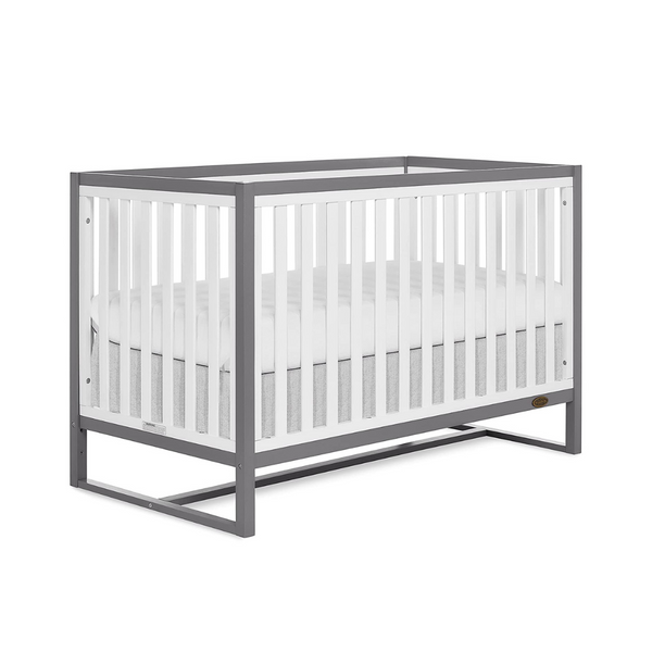Dream On Me Arlo 5-in-1 Convertible Crib (Steel Grey and White)