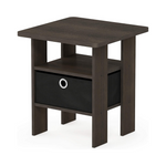 Furinno Andrey End Table with Bin Drawer