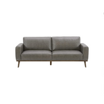 Amazon Brand Rivet Modern Leather Sofa Couch with Wood Base (2 Colors)